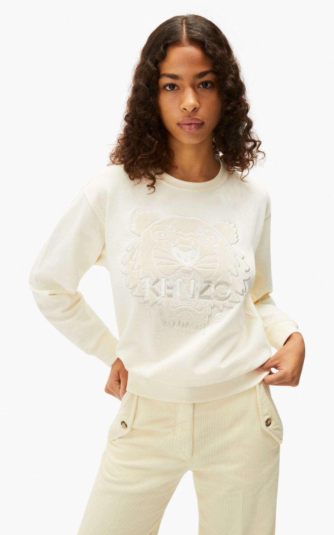 Sweat Kenzo The Hiver Capsule Tiger Femme Blanche | YIQM-49508